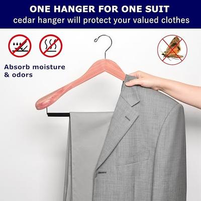  Extra Large Wooden Suit Hanger with Velvet Non-Slip