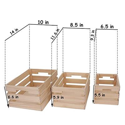 Wooden Storage Crate with Lid, Cherry Crates