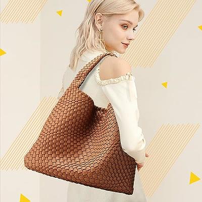  Woven Tote Bag Vegan Leather Purse for Women - Hobo Handbag  Weaving Purse Summer Shoulder Bag with Clutch Pouch (Apricot) : Clothing,  Shoes & Jewelry