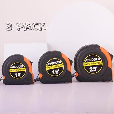 Xuhal Tape Measure,15 Pcs Bulk Easy Read Measuring Tape Retractable with  Fractions 1/8, Measurement Tape 10/16/25 FT, Tape Measure Set with Soft  Tape