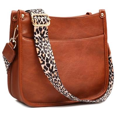 Leather Wide Strap Crossbody Bag Designer