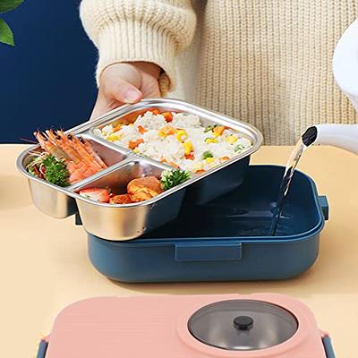 4 Grids Stainless Steel Lunch Box Thermo Bento Box Food Container