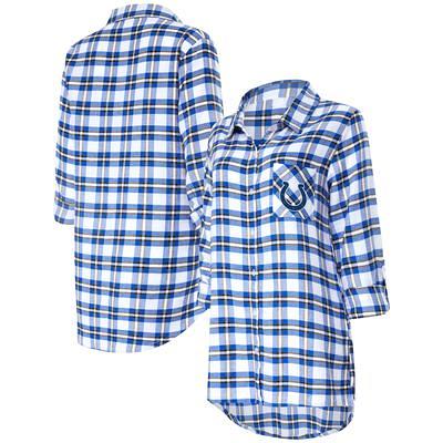 Women's Concepts Sport Navy Chicago Bears Plus Size Mainstay Flannel  Full-Button Long Sleeve Nightshirt