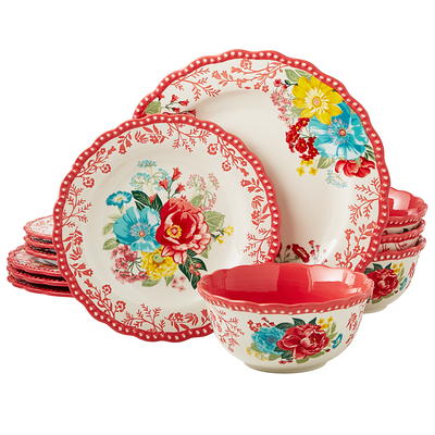 The Pioneer Woman Classic Ceramic Breezy Blossom Cookware Set, 12