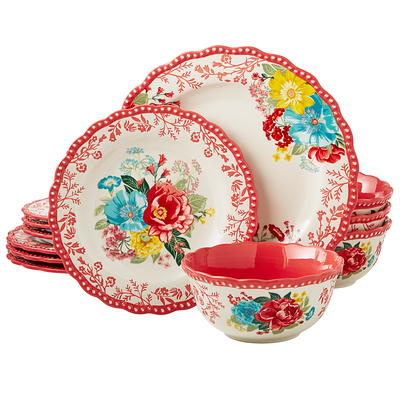 The Pioneer Woman 12-Pieces Porcelain Enamel Classic Ceramic