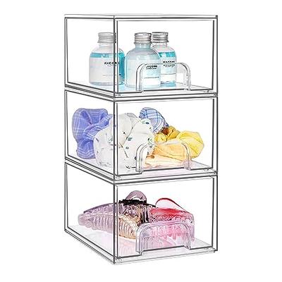 2 Pack Stackable Makeup Organizer Storage Drawers, Vtopmart 4.4