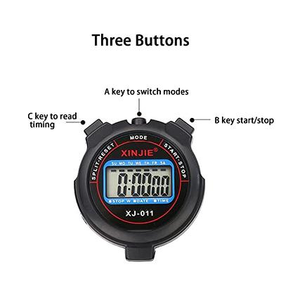  PULIVIA Sports Stopwatch Timer Single Lap Split Digital  Stopwatch for Coaches Swimming Running Sport Training Stopwatch, Black :  Sports & Outdoors