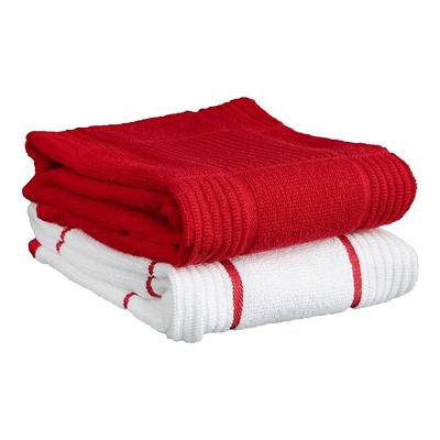 T-fal Red Plaid Solid and Check Parquet Woven Cotton Kitchen Towel (Set of  2) - Yahoo Shopping