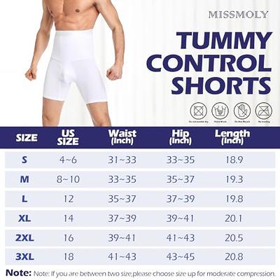 MISS MOLY Men Tummy Control Shorts High Waist Underwear Slimming Body  Shaper Belly Girdle Boxer Briefs Stomach Shapewear White - Yahoo Shopping