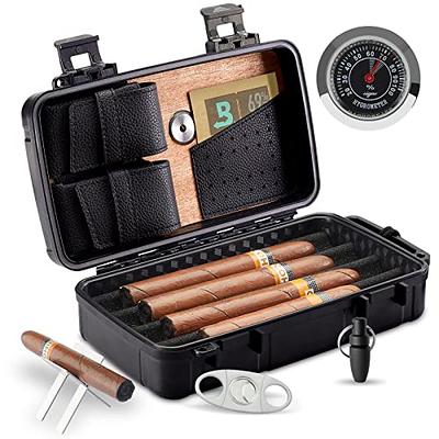 Cigar Case - Travel humidor with Cigar Accessories, Cigar Cutter & Cedar & Cigar Holder-Holds up to 5 -Crushproof, Airtight Seal-Cigars Gift Set for Men - Yahoo Shopping