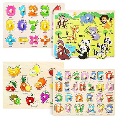 NASHRIO Wooden Puzzles for Toddlers 2-5 Years Old(Set of 6), 9 Pieces  Preschool Educational and Learning Animal Jigsaw Puzzle Toy Gift Set for  Boys