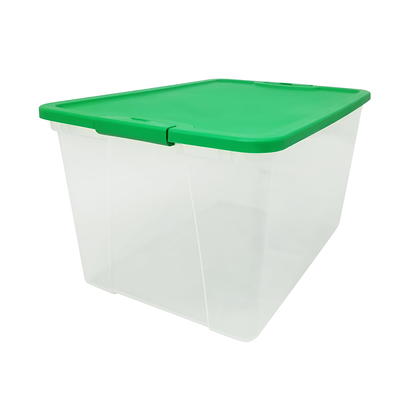 Mainstays Set of (2) Small Bins Plastic, Clear