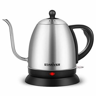 Electric Metal Kettle Hot Water Boiling Pot Stainless Steel Teapot Long  Spout