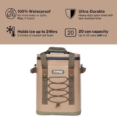 RTIC Soft Cooler 12 Can, Insulated Bag Portable Ice Chest Box for Lunch,  Beach, Drink, Beverage, Travel, Camping, Picnic, Car, Trips, Floating  Cooler