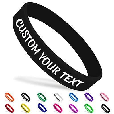 Custom Wristbands Personalized Silicone Bracelets Engrave Rubber Wristband  Customizable for Events, Gifts, Awareness,Party,Men, Women - Yahoo Shopping