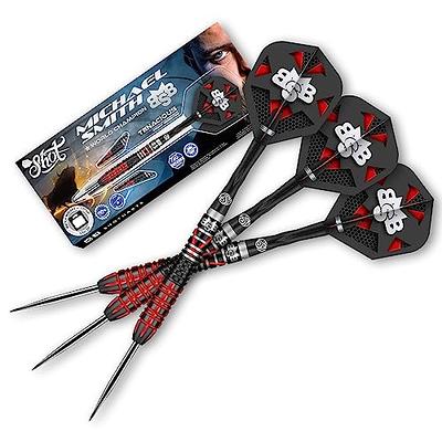 Shot! Darts Steel Tip, Michael Smith Tenacious (23g/25g/27g), 90% Tungsten  Barrel, Front Weighted, Handcrafted Professional Dart Set & Flights Made in  New Zealand, Metal Tip for Bristle Dartboard - Yahoo Shopping