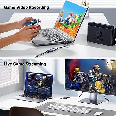 ANSTEN Video Capture Card, HDMI to USB3.0 4K 60HZ Game Capture Device  Support Windows Linux OS X System OBS  Twitch Streaming and  Recording for PS4 Xbox One Game Use 