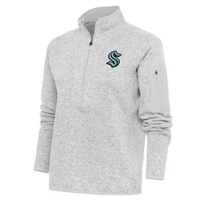 adidas White Seattle Kraken Team Long Sleeve Quarter-zip Hoodie T-shirt for  Men