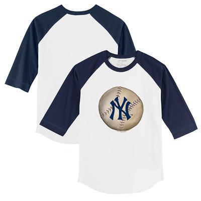 Youth Tiny Turnip White/Navy Houston Astros Teddy Boy 3/4-Sleeve Raglan T-Shirt Size: Medium