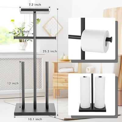 Toilet Paper Holder Free Standing - Toilet Paper Holder Stand with Storage  Shelf, Black Toilet Paper Holder with Toilet Brush, Bathroom Toilet Paper Roll  Holder, Floor Standing Toilet Roll - Yahoo Shopping