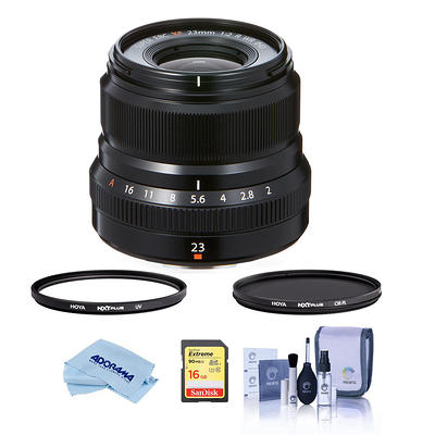 Fujifilm XF 16mm f/1.4 R WR Lens with 67mm Filter Kit, 32GB SDHC