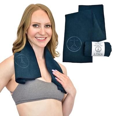 Heathyoga Non-Slip Hot Yoga Towel, Stickyfiber Yoga Mat Towel with