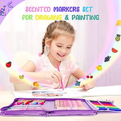 litokido Art Supplies for Kids - Unicorn Art Set - Painting, Drawing Art  Kit with Washable Markers, Double-Tip Pens, Coloring Book, Sketch Pad 