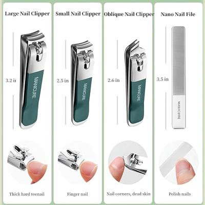 Shudyear 4PCS Nail Clippers Tool Portable Stainless Steel Nail Clippers for  Home Workplace Outdoor Travel Gift Giving Beauty Salon for Women and Man  Green(C) - Yahoo Shopping