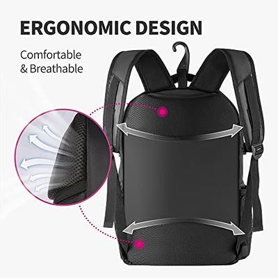 MIER Basketball Backpack Soccer Bag with Shoes Ball Compartment, Black