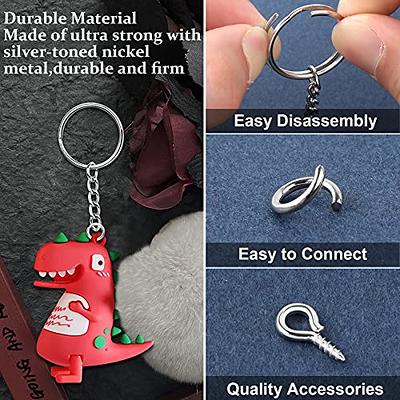 200PCS Key Rings, Split Bulk Keyrings for Keychain and Crafts (25Mm)