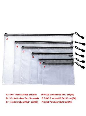 10 Pack Mesh Zipper Pouch Document Bag Waterproof Zip File Folders