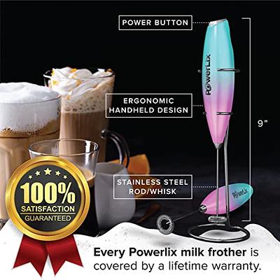 PowerLix Milk Frother Handheld Battery Operated Electric Whisk Foam Maker  For Coffee, Latte, Cappuccino, Matcha, Hot Chocolate, Durable Mini Drink  Mixer With Stainless Steel Stand Included (Unicorn) - Yahoo Shopping