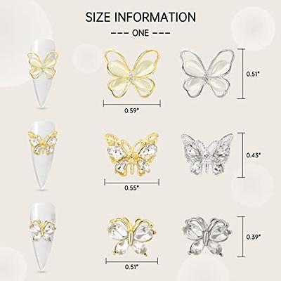 3D Butterfly Nail Charms 12PCS Butterflies Shape Charms for Nails Gold  Silver Inlaid with Crystals Rhinestones Charms for Women Girls DIY Nail Art  Decoration Supplies (Butterfly-01) - Yahoo Shopping