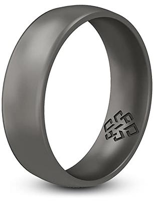QALO Women's Rubber Silicone Ring, Twist Stackable Rubber Wedding