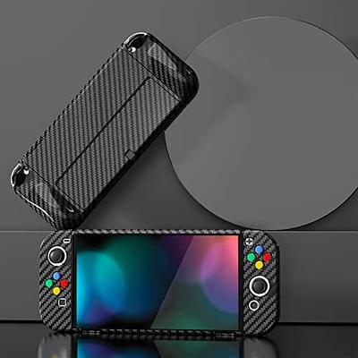 PlayVital Graphite Carbon Fiber Protective Grip Case for Nintendo Switch  Lite, Hard Cover Protector for Nintendo Switch Lite - Screen Protector 