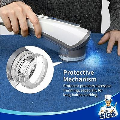 MR.SIGA Fabric Shaver and Lint Remover with 2 Speeds, Rechargeable Electric  Lint Fuzz Remover with LED Lights and 2 Replaceable 6-Leaf Blades,  Cream/Gray - Yahoo Shopping