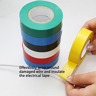 QILIMA Electrical Tape Colors 10 Pack 3/4-Inch by 60 Feet,Lead-Free Flame Retardant Electrical Tape, Adhesive for General Home Vehicle Auto Car