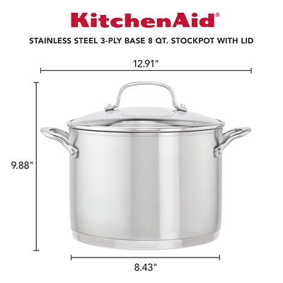 KitchenAid 3 qt. Stainless Steel Induction Saucepan with Lid