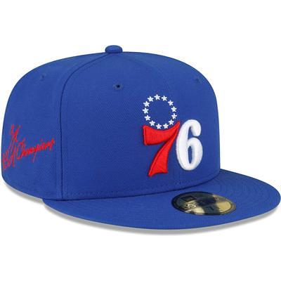 Men's New Era Royal Philadelphia 76ers 3x NBA Champions Metallic