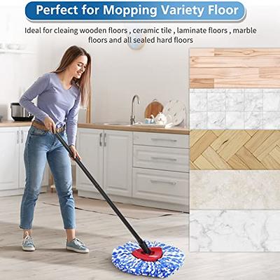 O-Cedar EasyWring RinseClean Spin Mop & Bucket Floor Cleaning System with 1  Extra Refill (Pack of 1)