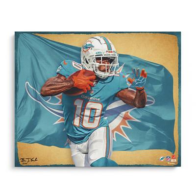 Framed Autographed/Signed Tyreek Hill 33x42 Miami Retro Teal