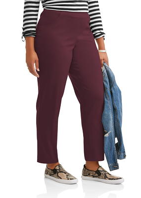 Just My Size Women's Plus Size Pull on Stretch Woven Pants, Also in Petite  - Yahoo Shopping