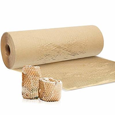 Honeycomb Cushioning Packing Paper, Brown Wrapping Paper Roll for Packing