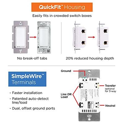 UltraPro Z-Wave Smart Rocker Light Switch with QuickFit and SimpleWire,  3-Way Ready, Compatible with Alexa, Google Assistant, ZWave Hub Required,  Repeater/Range Extender, White Paddle Only, 39348 - Yahoo Shopping