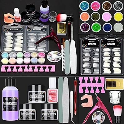 Buy 103 in 1 Polygel Nail Kit, Womdee Full Cover Nail Tips Poly UV Gel Kit  Dual Forms Nail Tools Starter Set, Suitable for Starter,Nail Extension, DIY  Nail Art, Nail Technicians-Dark Purple