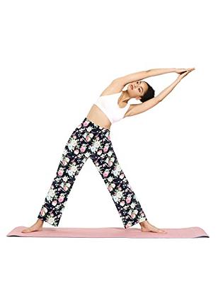 ZJCT Womens Yoga Pants with Pockets Sweatpants Comfy Loose Lounge Workout  Pajama Pants Pink Flower L - Yahoo Shopping