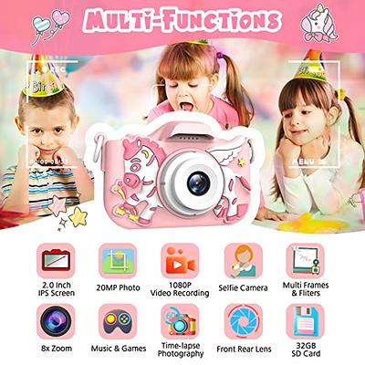 OZMI Kids Selfie Camera for Girls, Christmas Birthday Gift for