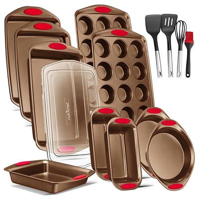 Gotham Steel Kitchen-in-a-box 25 Piece Cookware set, Non-stick Pots & Pans  with Utensils, Red/Copper - Yahoo Shopping