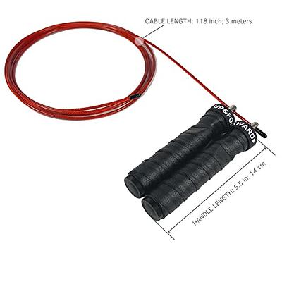Whph Jump Rope | 8.5 feet Adjustable Tangle-Free Skipping Rope with Steel  Wire and Ball Bearings for Men Women Speed Jumping Boxing Cardio Endurance