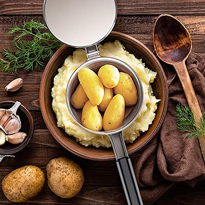 Potato Ricer,Ricer For Mashed Potatoes,Heavy Duty Potato Masher With 3  Interchangeable Discs,Potato Ricer Stainless Steel For Fluffy Mashed